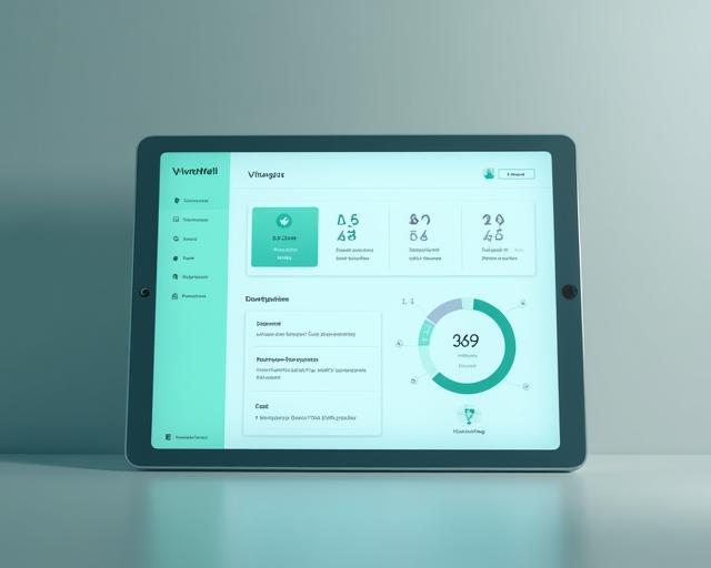 Tablette affichant le tableau de bord Vitavie